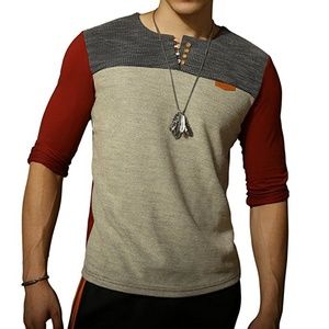 Mens Premium Fitted Long-Sleeve Crew Neck T-Shirt